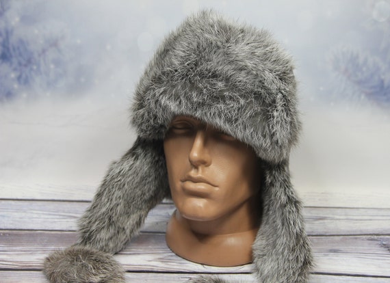 MADE in UKRAINE Winter Rabbit Fur Hat 