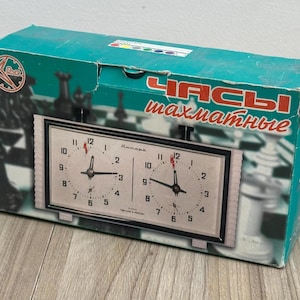 Vintage radziecki zegar szachowy turniejowy zegar mechaniczny ZSRR zegar zegarowy Yantar