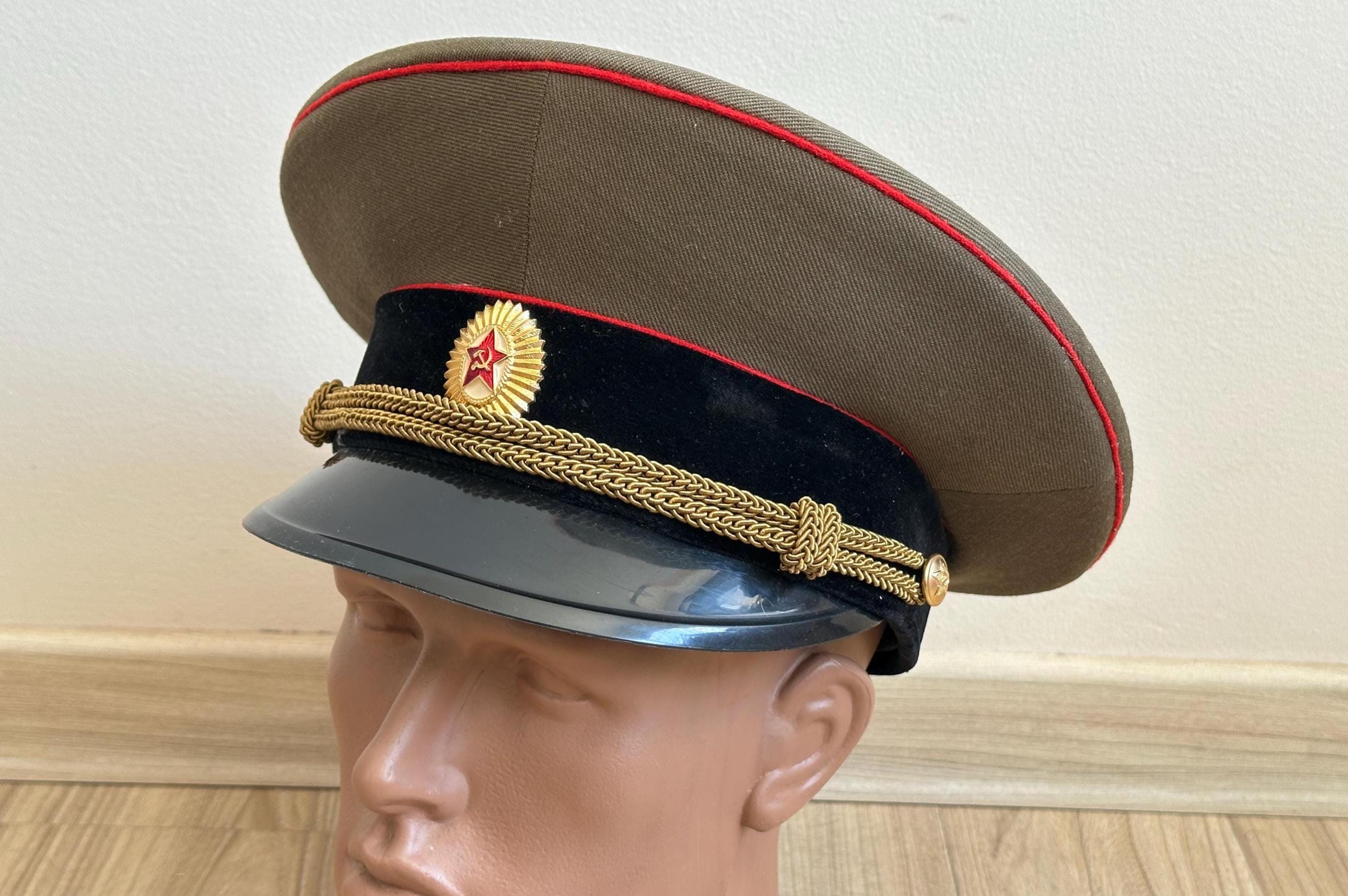 USSR Original Soviet Army Officer Visor Cap, Soviet Officer Cap of