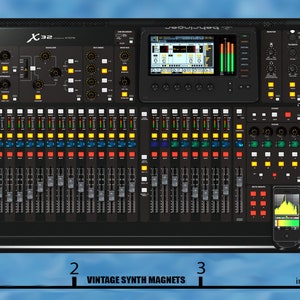 Behringer VC340 Pro 1 UBXa Wasp K-2 Poly D WING RD-8 RD-9 TD3 refrigerator synthesizer magnet X32 mixer (4")