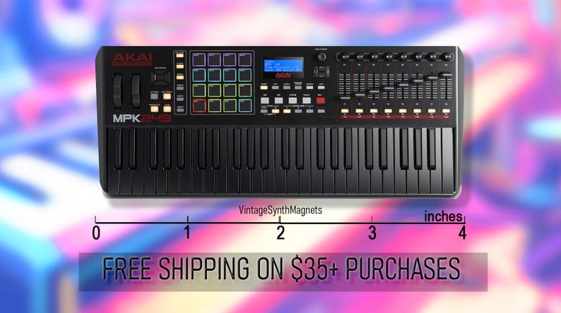 Teclas Akai MPC 61 Live 2 retro MPK Advance Miniak sintetizador controlador MIDI sintetizador imán de refrigerador MPK249SE