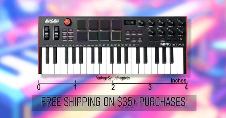 Teclas Akai MPC 61 Live 2 retro MPK Advance Miniak sintetizador controlador MIDI sintetizador imán de refrigerador MPK Mini Plus