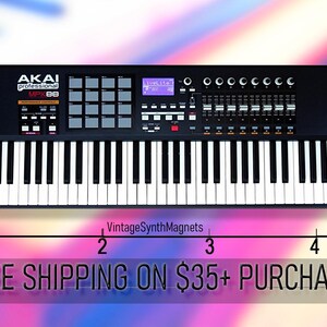 Teclas Akai MPC 61 Live 2 retro MPK Advance Miniak sintetizador controlador MIDI sintetizador imán de refrigerador MPK88