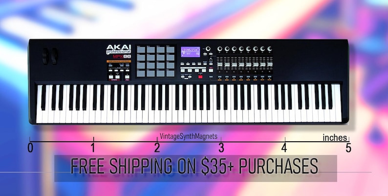 Teclas Akai MPC 61 Live 2 retro MPK Advance Miniak sintetizador controlador MIDI sintetizador imán de refrigerador MPK88