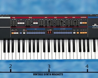 Aimant de réfrigérateur pour synthétiseur Roland Juno 2 6 60 106 DS Stage G Gi D