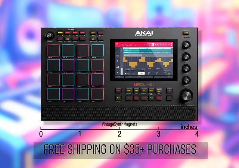 Teclas Akai MPC 61 Live 2 retro MPK Advance Miniak sintetizador controlador MIDI sintetizador imán de refrigerador MPC Live MK2