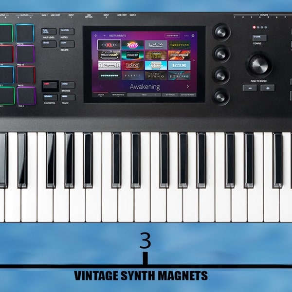 Akai MPC keys 61 Live 2 retro MPK Advance Miniak synthesizer MIDI controller synthesizer refrigerator magnet
