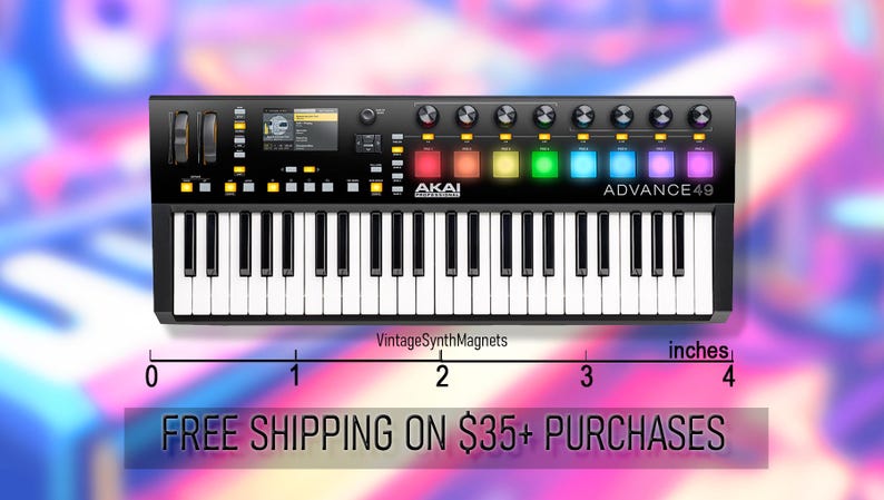 Teclas Akai MPC 61 Live 2 retro MPK Advance Miniak sintetizador controlador MIDI sintetizador imán de refrigerador Advance 49