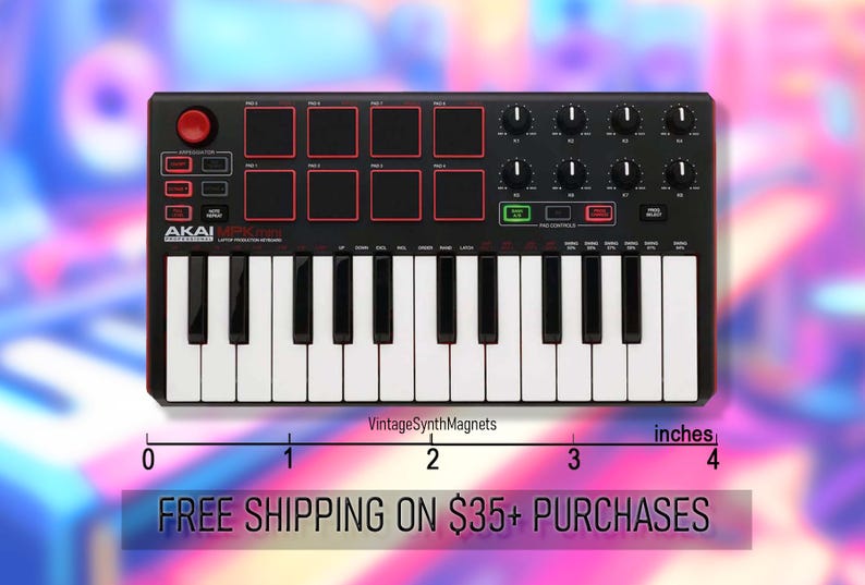 Teclas Akai MPC 61 Live 2 retro MPK Advance Miniak sintetizador controlador MIDI sintetizador imán de refrigerador MPK Mini MKII