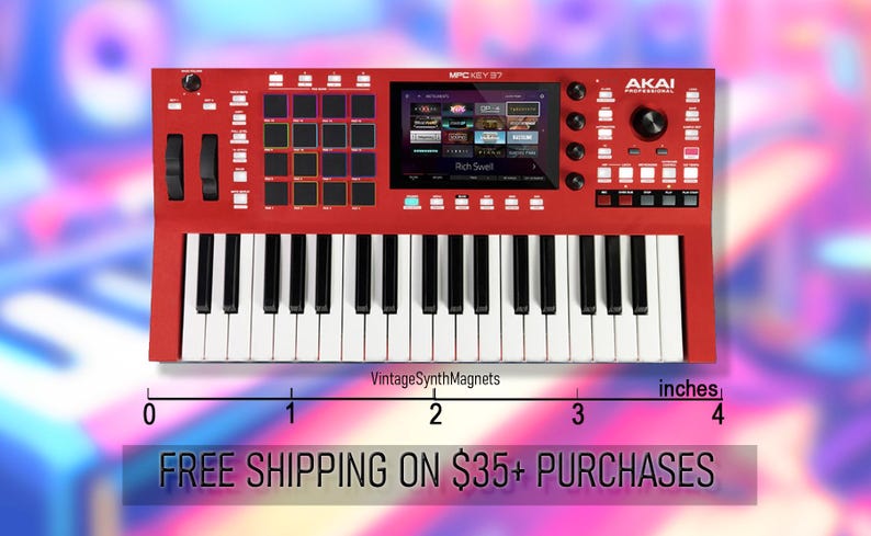Teclas Akai MPC 61 Live 2 retro MPK Advance Miniak sintetizador controlador MIDI sintetizador imán de refrigerador MPC Key 37