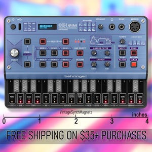Behringer 2600 Wave Odyssey CAT Crave Edge Grind K2 Deepmind JT mini Blue Marvin Grey Meanie CZ synthesizer refrigerator magnet