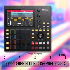 Teclas Akai MPC 61 Live 2 retro MPK Advance Miniak sintetizador controlador MIDI sintetizador imán de refrigerador imagen 10