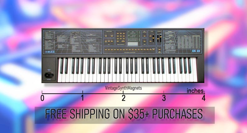 Imán para refrigerador del sintetizador Elka Synthex EK-22 Rhapsody EK-22