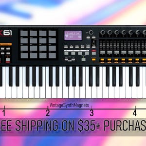 Teclas Akai MPC 61 Live 2 retro MPK Advance Miniak sintetizador controlador MIDI sintetizador imán de refrigerador MPK61