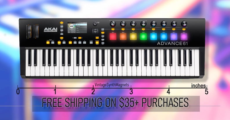 Teclas Akai MPC 61 Live 2 retro MPK Advance Miniak sintetizador controlador MIDI sintetizador imán de refrigerador Advance 61