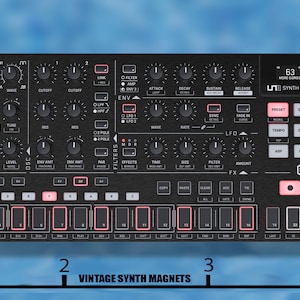 IK Multimedia UNO synth Pro Desktop drum synthesizer drum machine refrigerator magnet