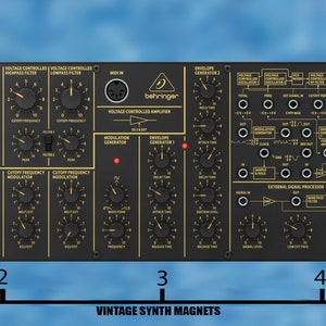 Behringer VC340 Pro 1 UBXa Wasp K-2 Poly D WING RD-8 RD-9 TD3 refrigerator synthesizer magnet K-2 (5")