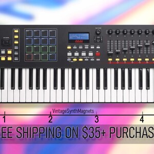 Teclas Akai MPC 61 Live 2 retro MPK Advance Miniak sintetizador controlador MIDI sintetizador imán de refrigerador MPK261