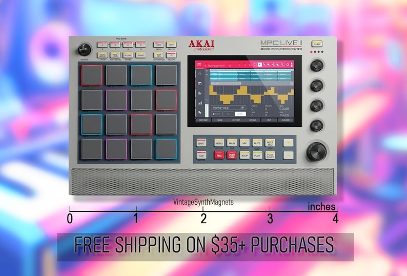 Teclas Akai MPC 61 Live 2 retro MPK Advance Miniak sintetizador controlador MIDI sintetizador imán de refrigerador MPC Live 2 retro