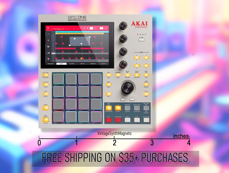 Teclas Akai MPC 61 Live 2 retro MPK Advance Miniak sintetizador controlador MIDI sintetizador imán de refrigerador imagen 2