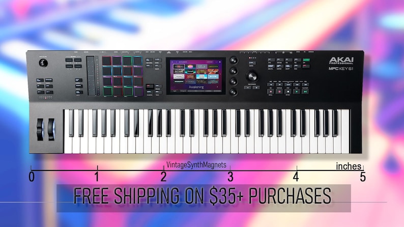 Teclas Akai MPC 61 Live 2 retro MPK Advance Miniak sintetizador controlador MIDI sintetizador imán de refrigerador MPC Key 61