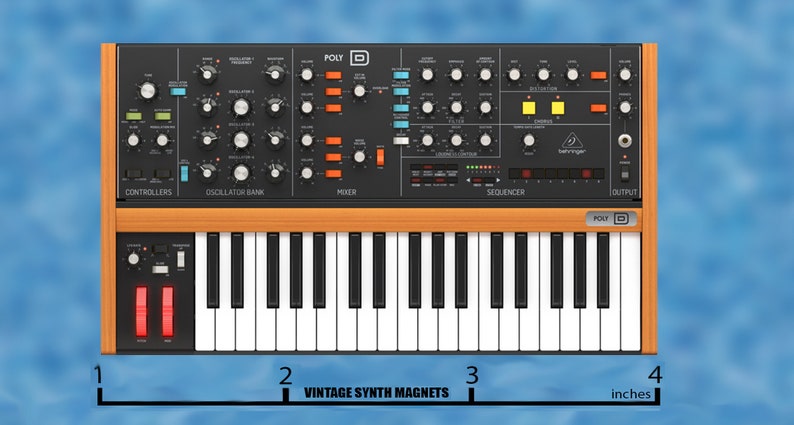 Behringer VC340 Pro 1 UBXa Wasp K-2 Poly D WING RD-8 RD-9 TD3 refrigerator synthesizer magnet Poly D (4")