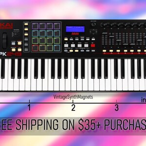 Teclas Akai MPC 61 Live 2 retro MPK Advance Miniak sintetizador controlador MIDI sintetizador imán de refrigerador MPK249
