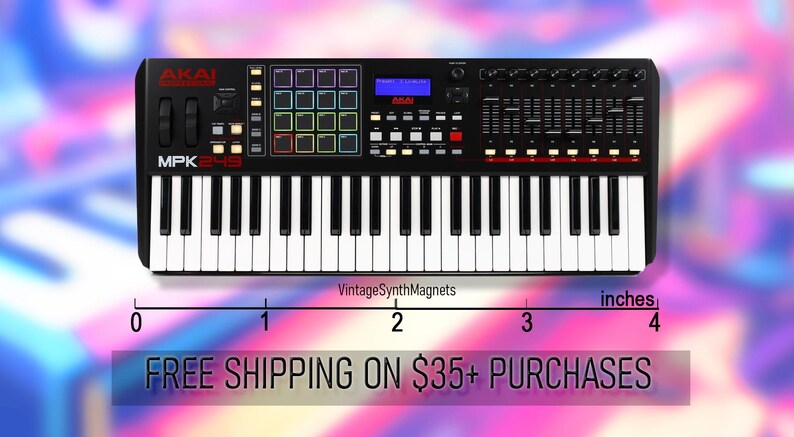 Teclas Akai MPC 61 Live 2 retro MPK Advance Miniak sintetizador controlador MIDI sintetizador imán de refrigerador MPK249