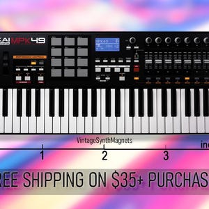 Teclas Akai MPC 61 Live 2 retro MPK Advance Miniak sintetizador controlador MIDI sintetizador imán de refrigerador MPK49