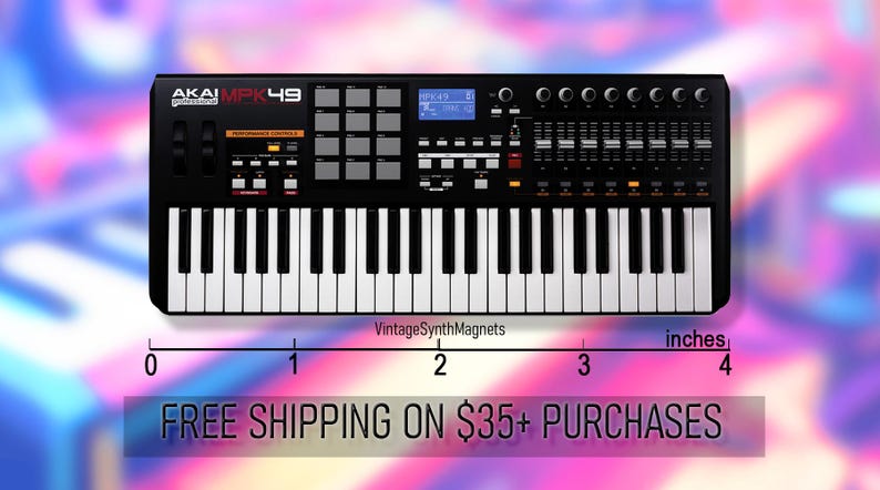 Teclas Akai MPC 61 Live 2 retro MPK Advance Miniak sintetizador controlador MIDI sintetizador imán de refrigerador MPK49
