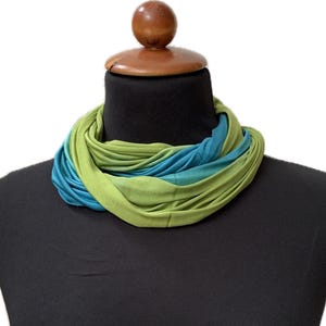 10 colori - Anelli di seta - Sciarpe tubolari di seta - 100% seta