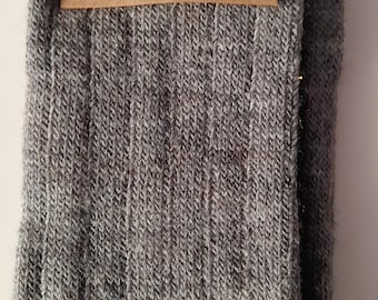 Grey/dark gray alpaca socks in 39-42, 100% alpaca, special price, pure wool