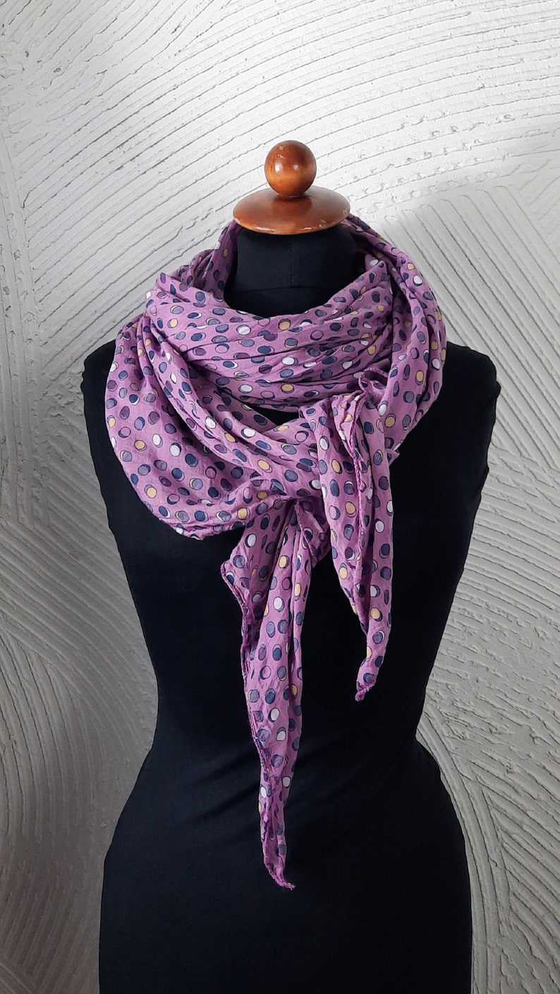 Cotton silk scarves UNI image 3