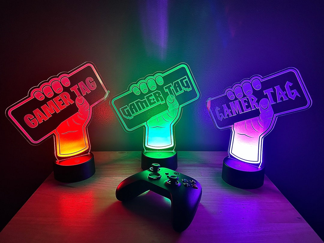 Personalized LED Gamer Tag Light, Custom Twitch Sign With Your Name or