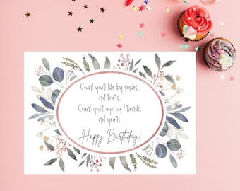 Digital Birthday Card, Printable Birthday Card