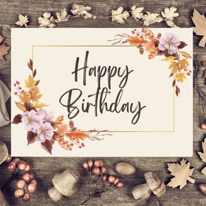 Printable Birthday Card, Digital Birthday Card, Digital Download