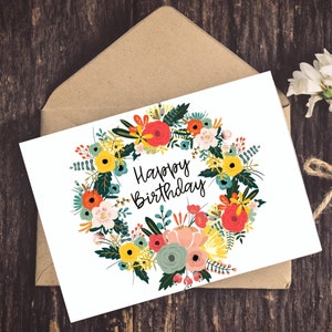 Printable Birthday Card, Digital Download, Digital Print, Printable Card, Birthday Card
