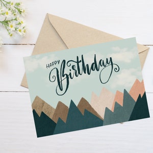 Printable Birthday Card, Digital Download, Digital Birthday Card