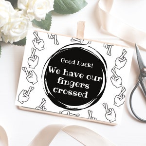 Printable Card, Digital Download, Digital Print, Good Luck Card