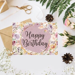 Printable Birthday Card, Digital Birthday Card, Digital Download, Printable Card