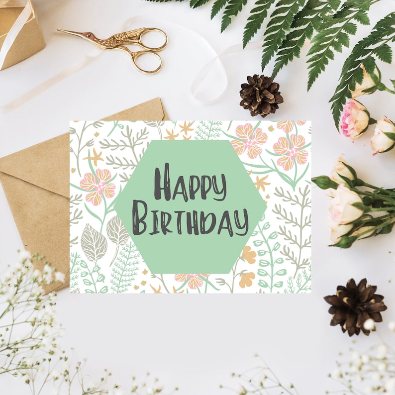Printable Birthday Card, Digital Download Etsy