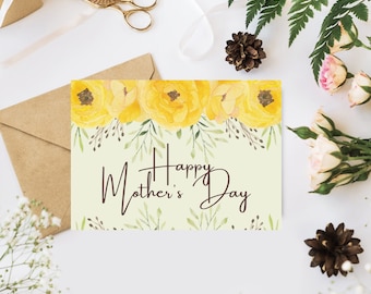 Digital Mother's Day Card, Printable Mother's Day Card, Digital Download