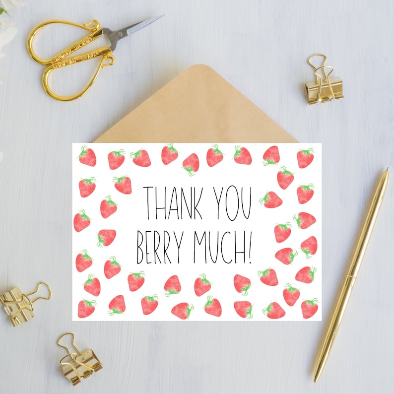 Digital Thank You Card, Printable Card, Digital Download Etsy Canada