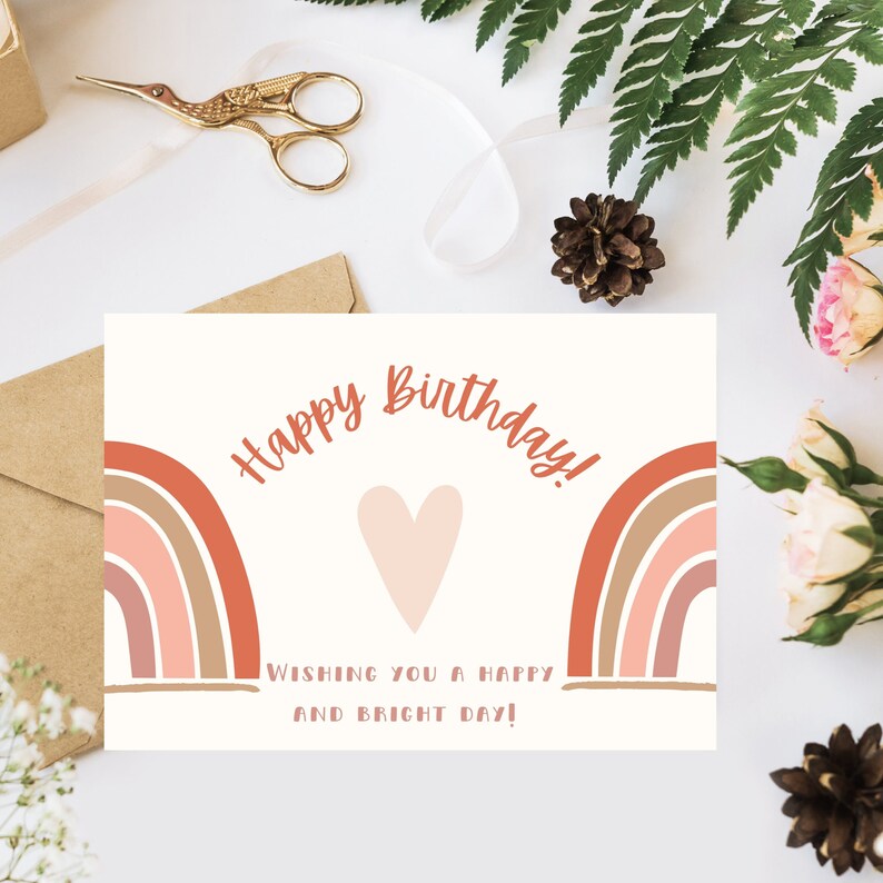 Printable Birthday Card Digital Download Digital Print Etsy