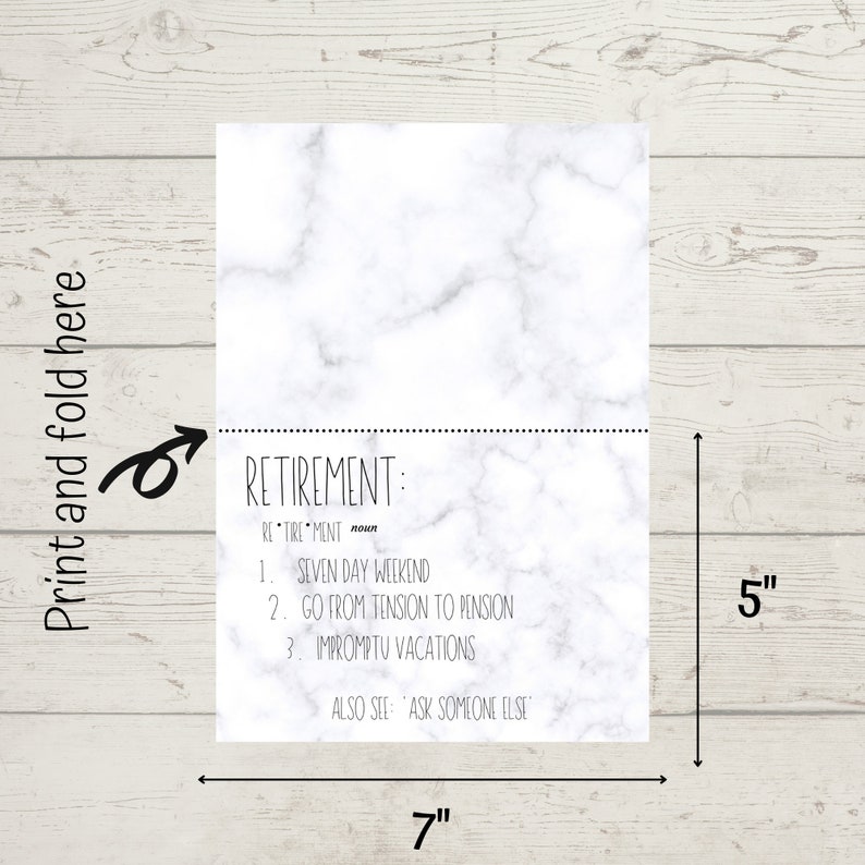 Printable Retirement Card, Digital Download, Office Card, Digital Print