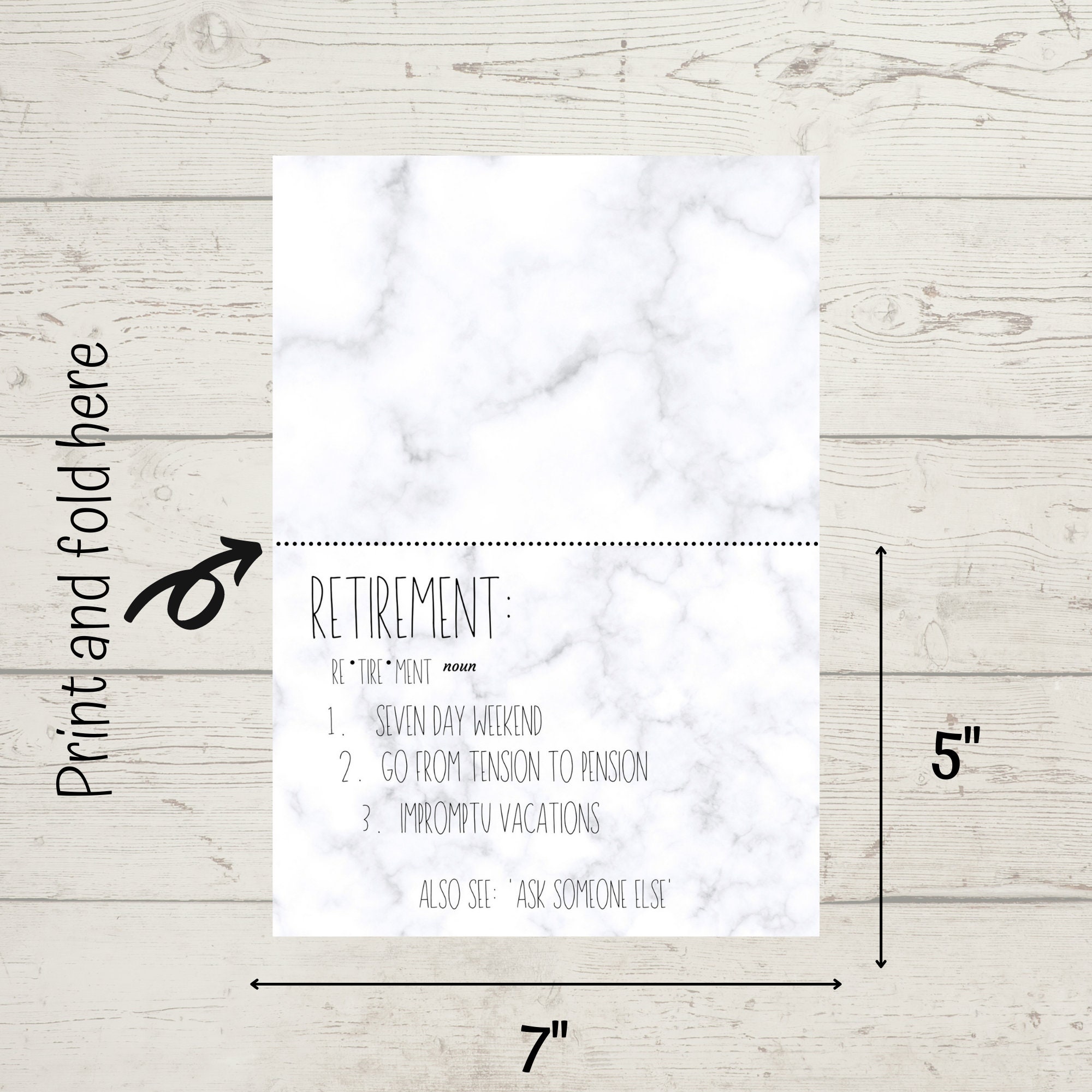 Printable Retirement Card, Digital Download, Office Card, Digital Print ...