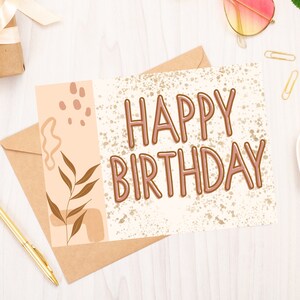 Printable Birthday Card, Digital Download, Digital Birthday Card, Digital Print
