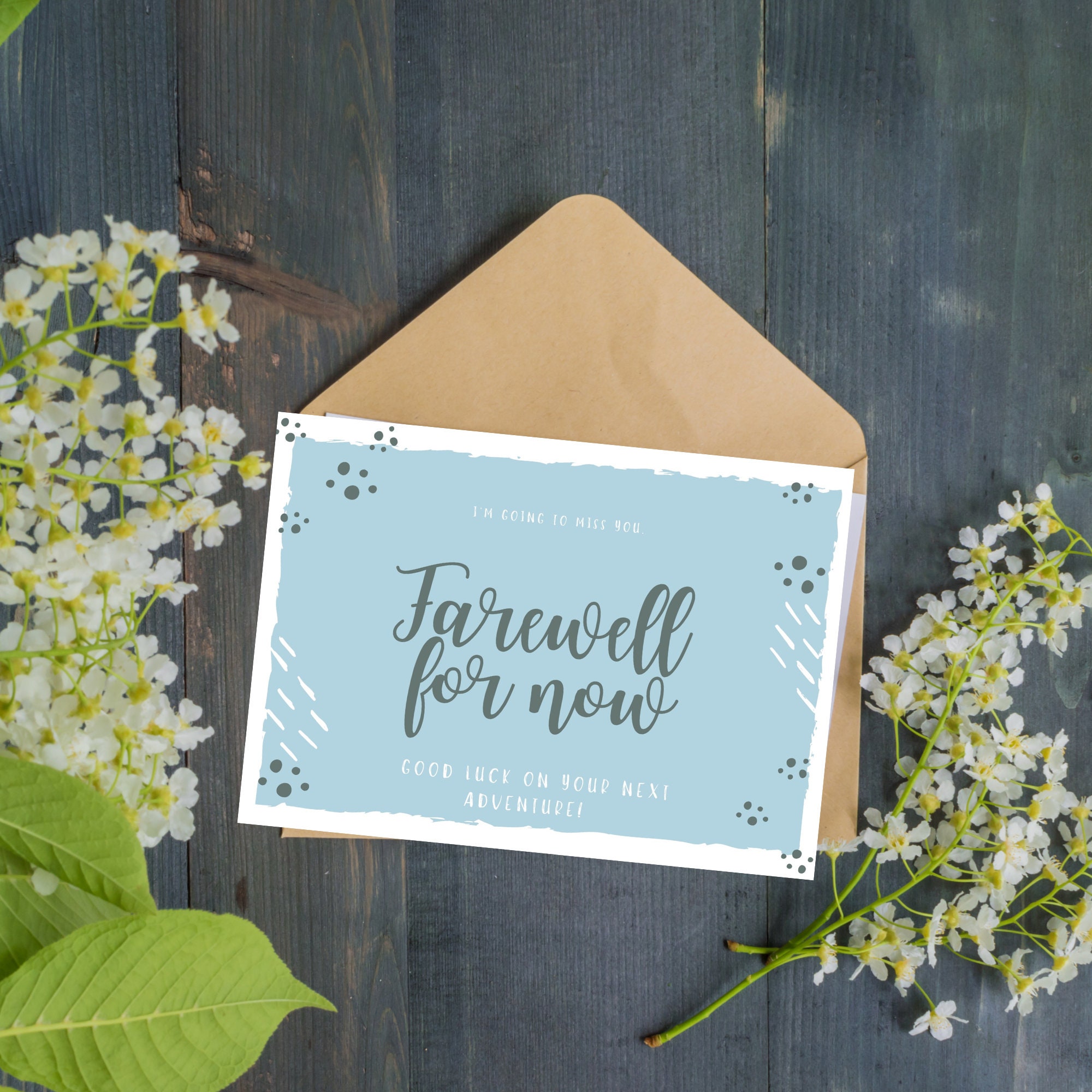 Printable Farewell Card Printable Card Digital Download Digital