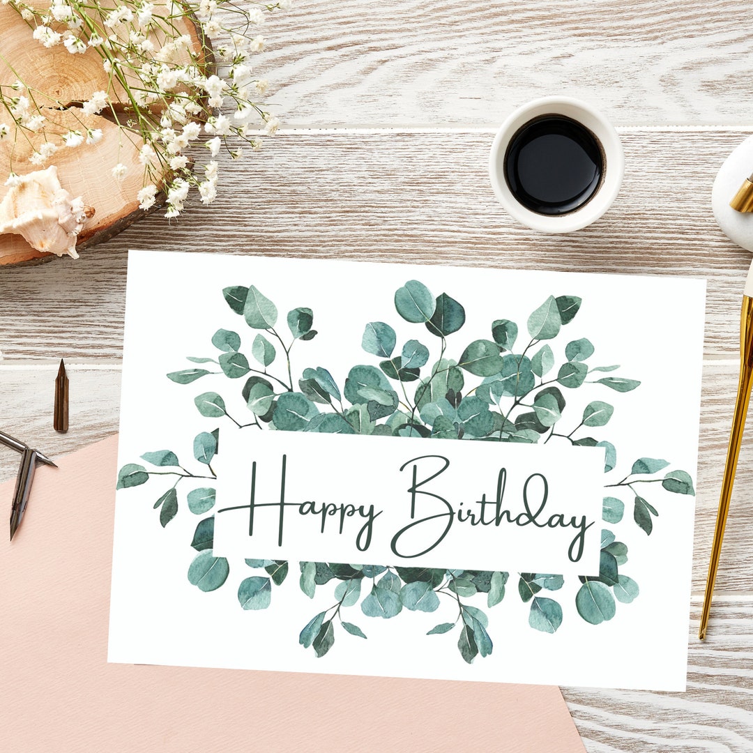 Printable Birthday Card, Digital Download, Digital Print, Printable ...