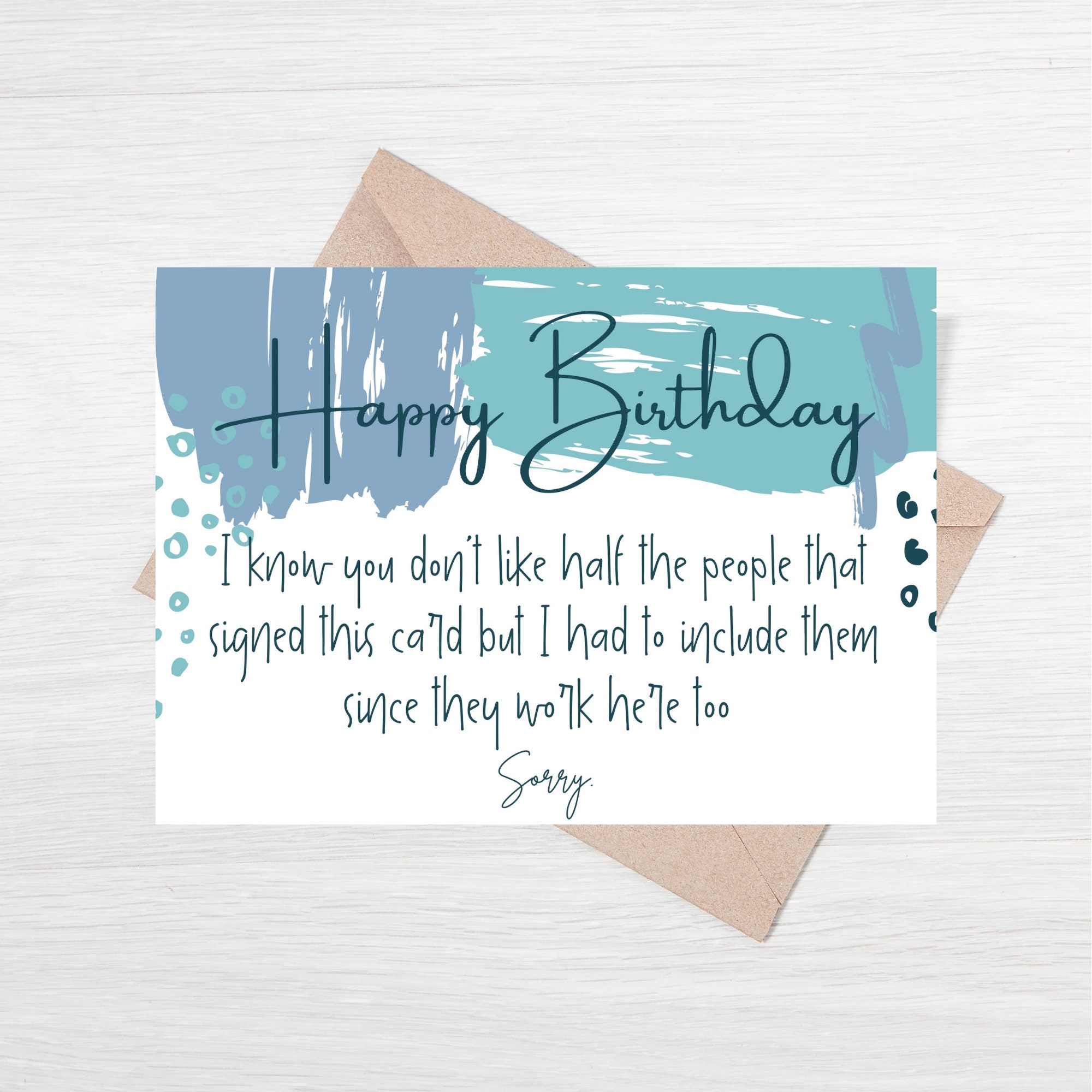 Printable Birthday Day for Coworker, Digital Download, Printable Card ...